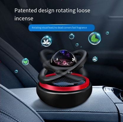 Solar-powered rotating starball car perfume