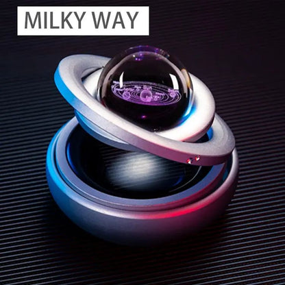 Solar-powered rotating starball car perfume