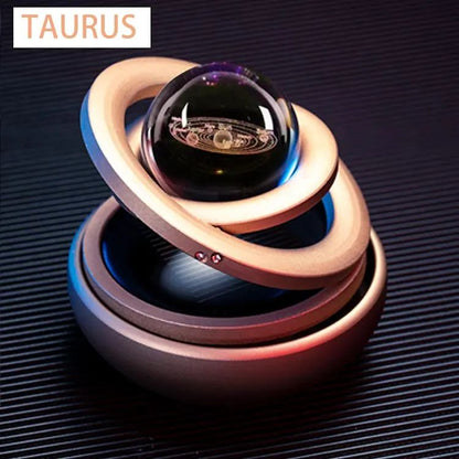 Solar-powered rotating starball car perfume