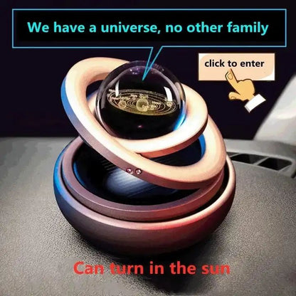 Solar-powered rotating starball car perfume