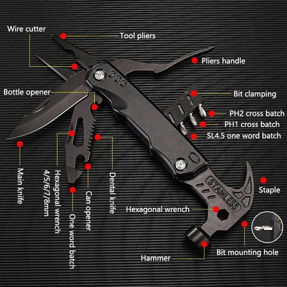 Ultimate Multi-Tool Folding Hammer: Cuts, Chisels, Hammers, and More!